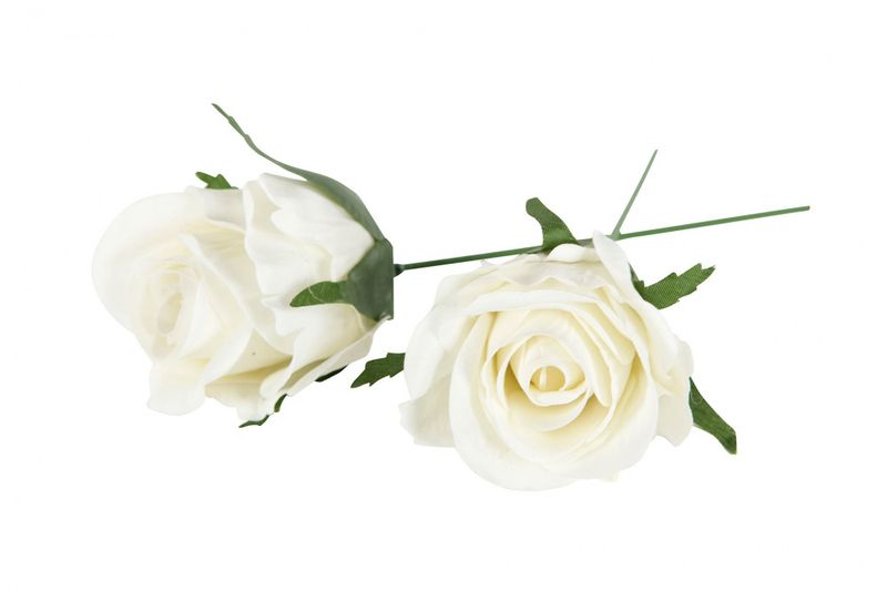 Hvit rose på pinne
