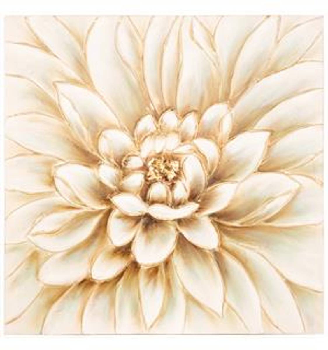 Lerretsbilde blomst /grønn/gull