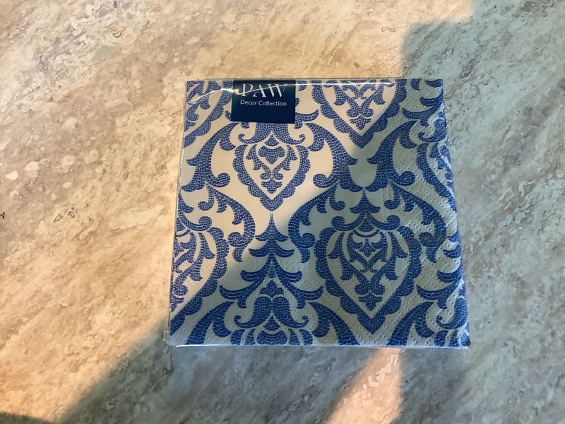 Serviett kaffe blå