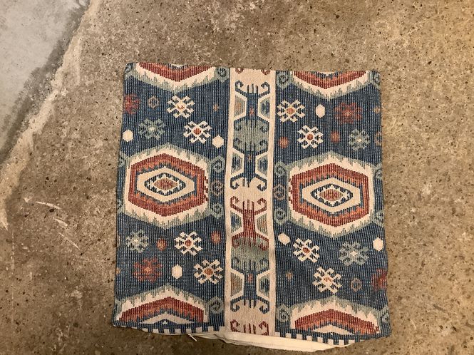 Hovedbilde Putetrekk multi ,,kelim,, blå