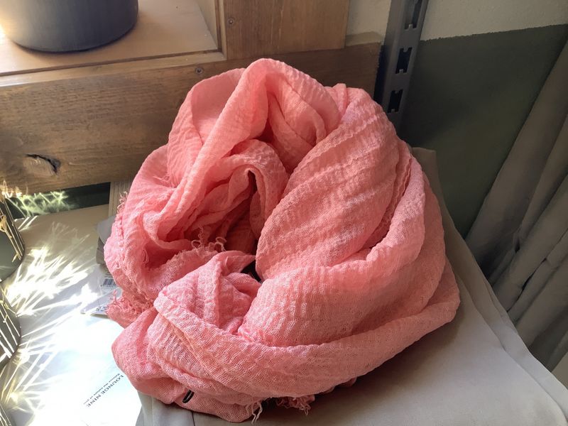Skjerf fersken/rosa