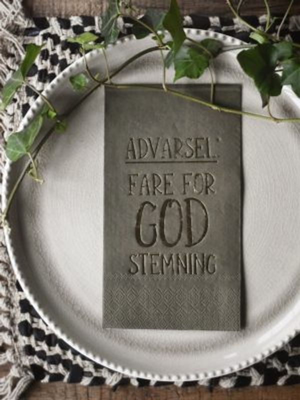 Serviett fare for god stemning