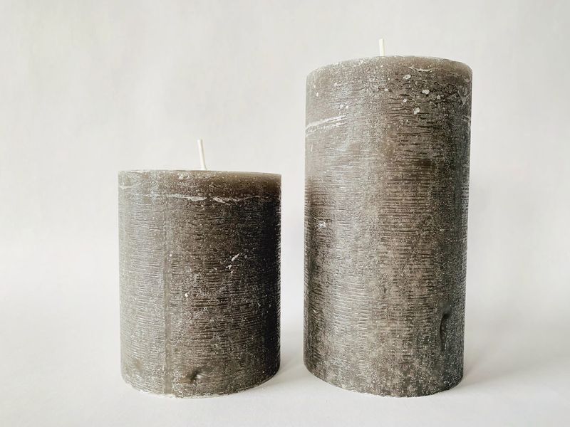 Rustikk kubbelys, taupe