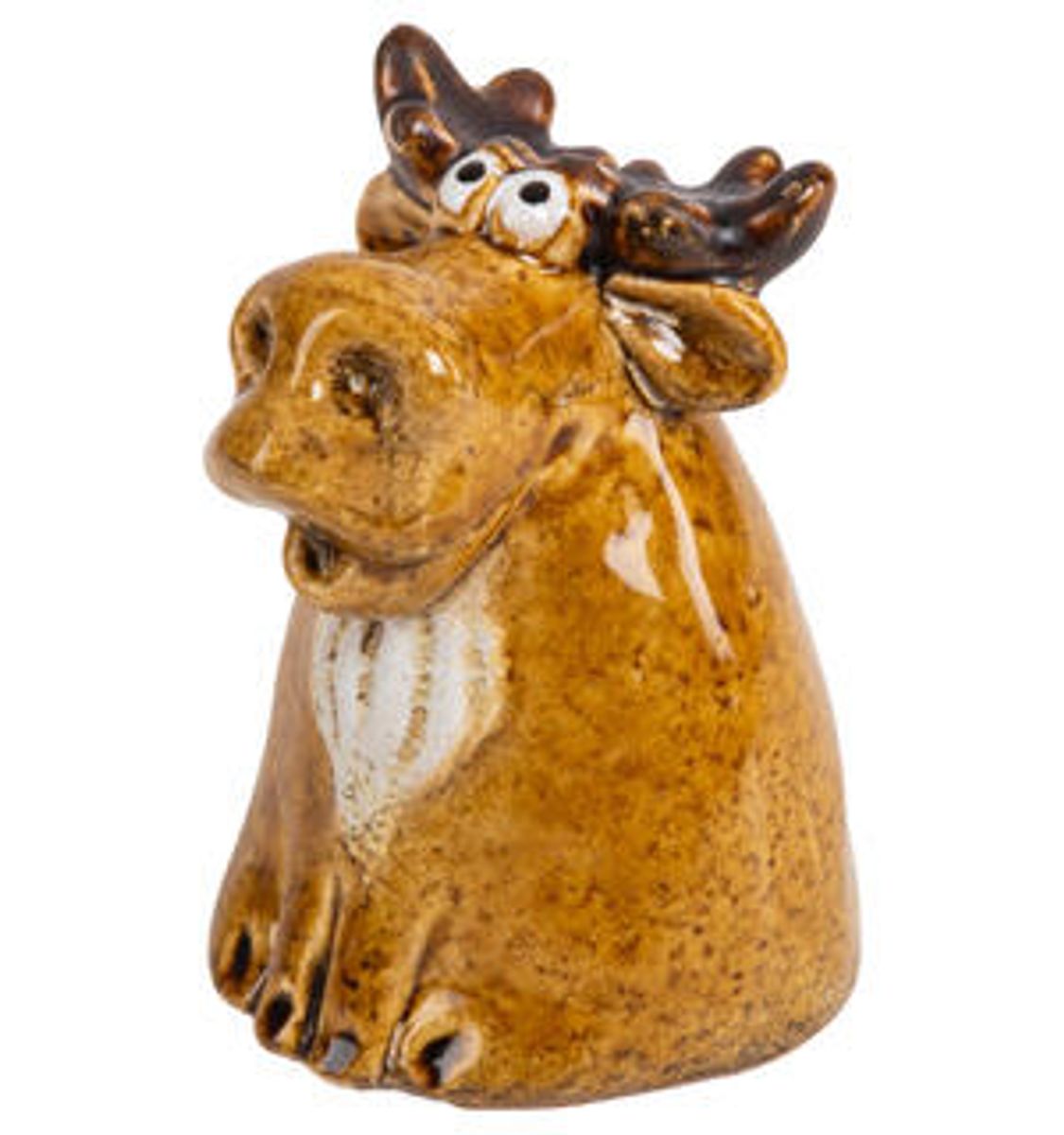 Elg sittende krem/brun