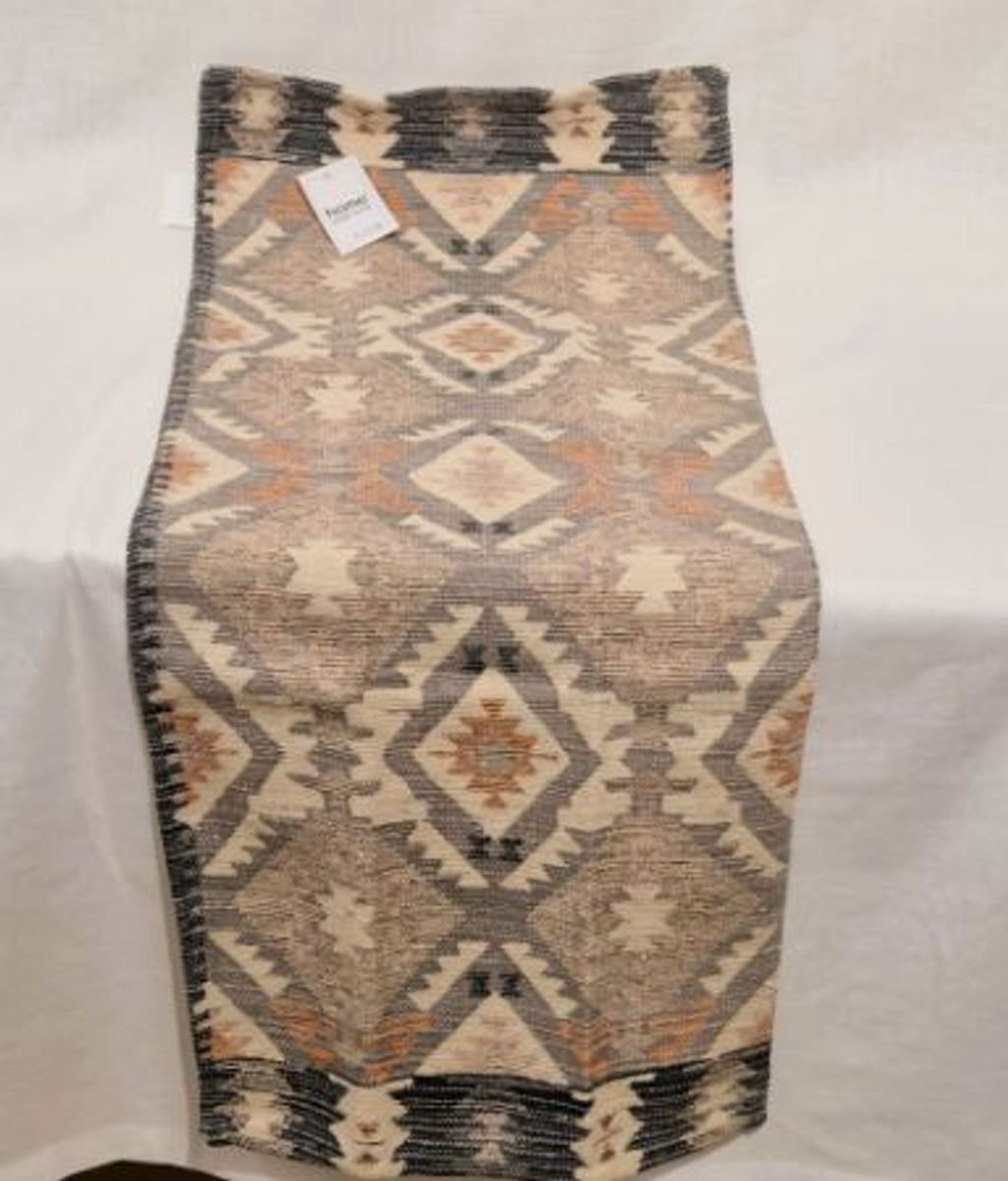 Løper Kelim grå 30x120 cm